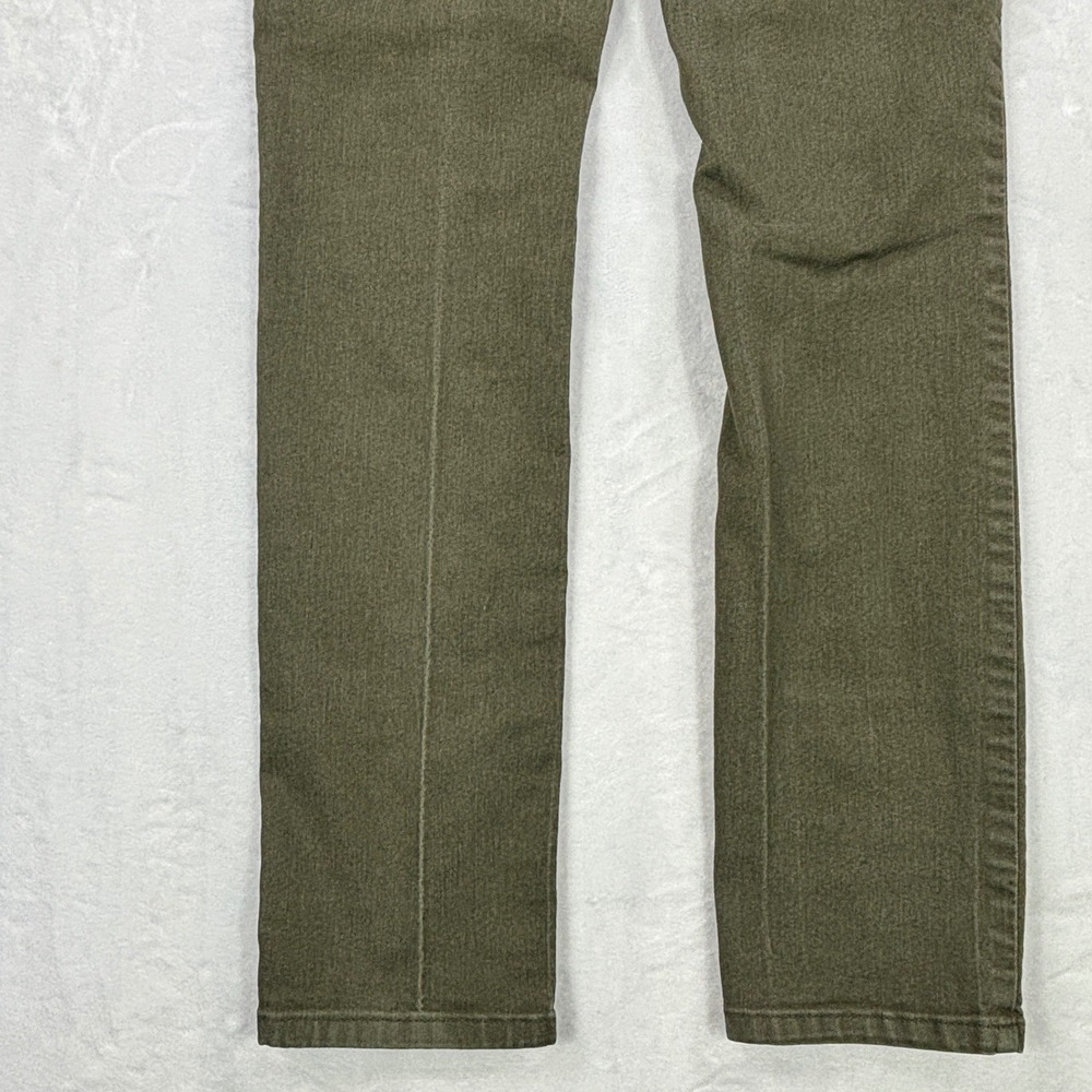 Prana Jeans Womens 4/27 Olive Green Slim Straight Leg Stretch Denim Pants - Picture 8 of 11